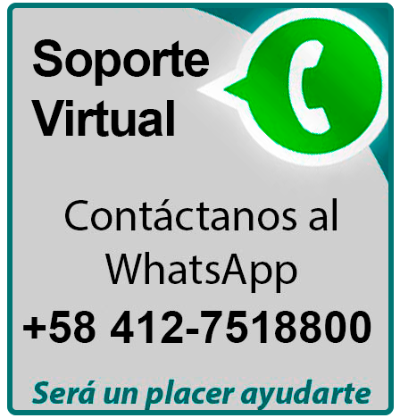 Soporte 24/7 +58 4127518800